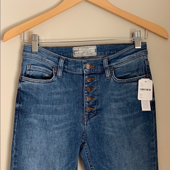 NWT Free People Button-fly Jeans - Picture 1 of 8